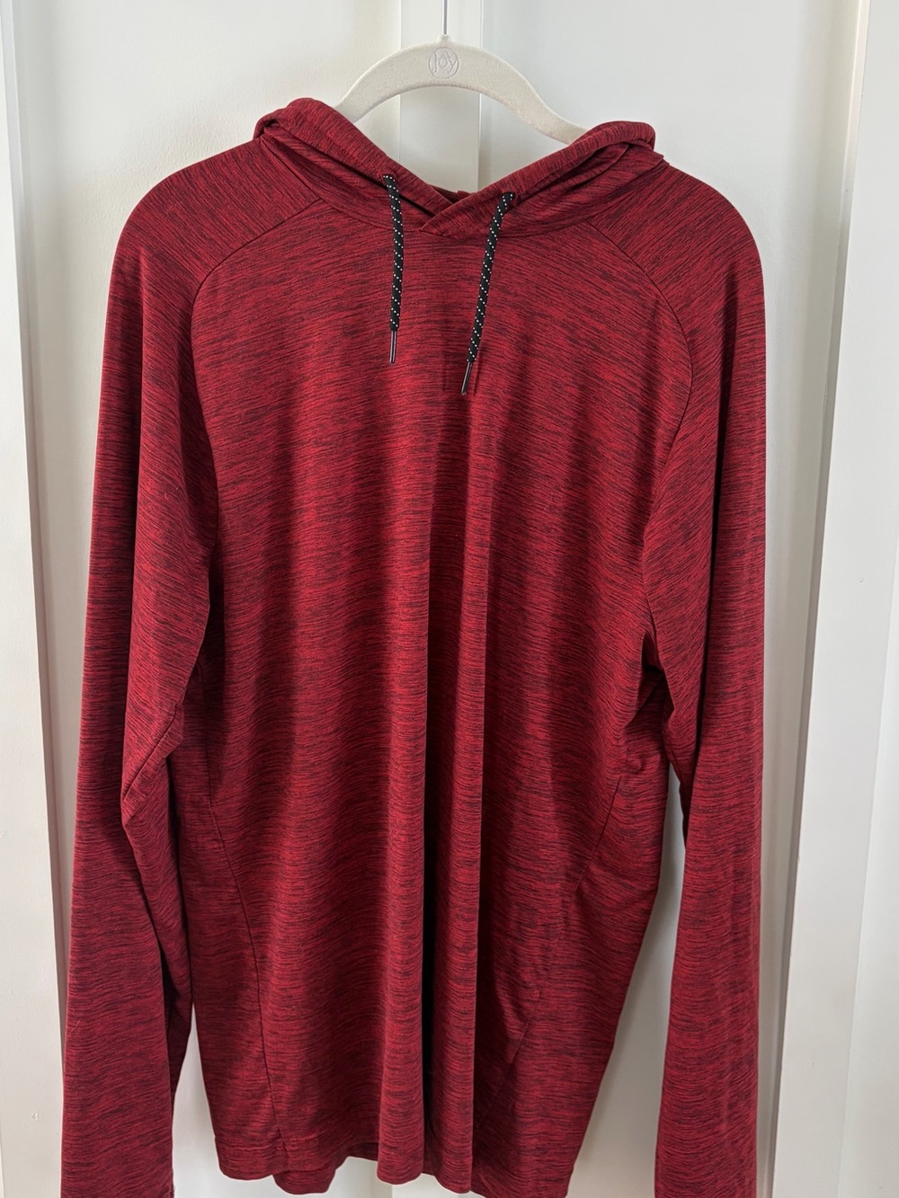 Men’s Dark Red Heather Hoodie | Size Small | Lightweight Pullover Sweatshirt